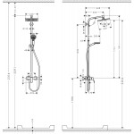 Душевая система наружного монтажа Hansgrohe Crometta E 240 27284000 Душевая система наружного монтажа Hansgrohe Crometta E 240 27284000
